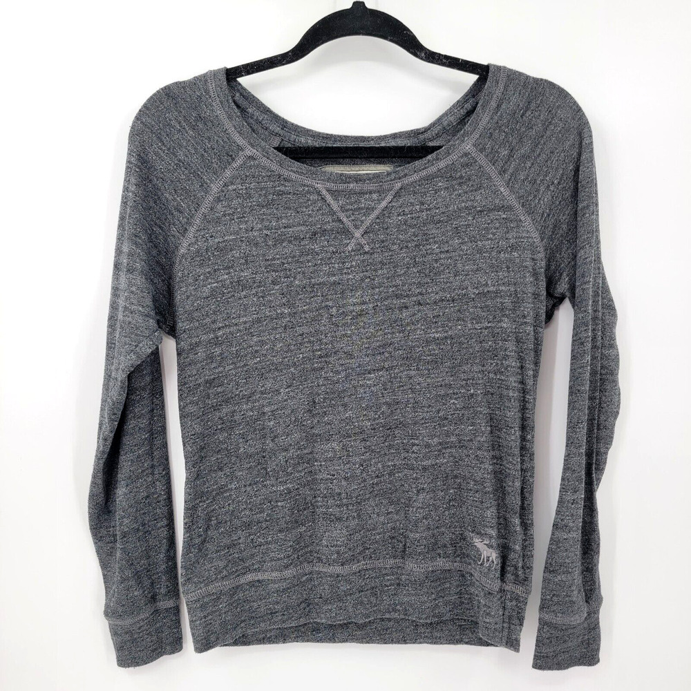 Abercrombie & Fitch Women's XS Shirt Raglan Sleeve Lightweight Sweatshirt Top